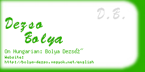 dezso bolya business card